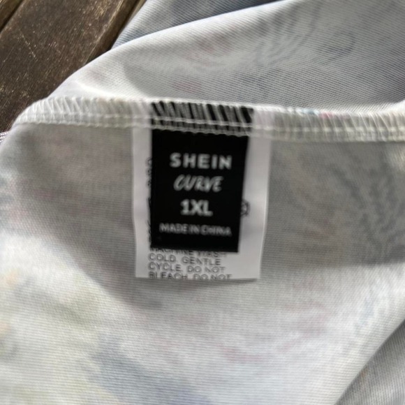 SHEIN curves psychedelic cats stretchy mini skirt - Picture 3 of 4